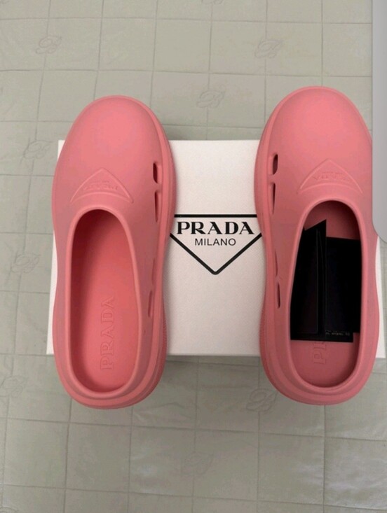 Prada Shoes - Prada Pink Mellow Mules